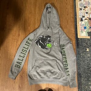 Ball Is Life grey hoodie